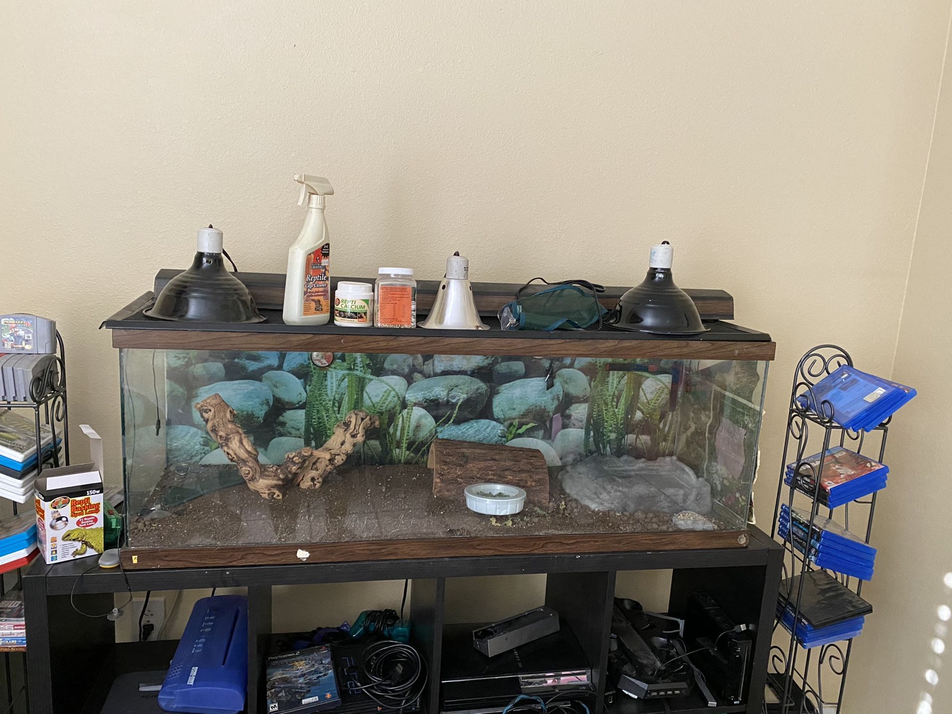 Tank and supplies