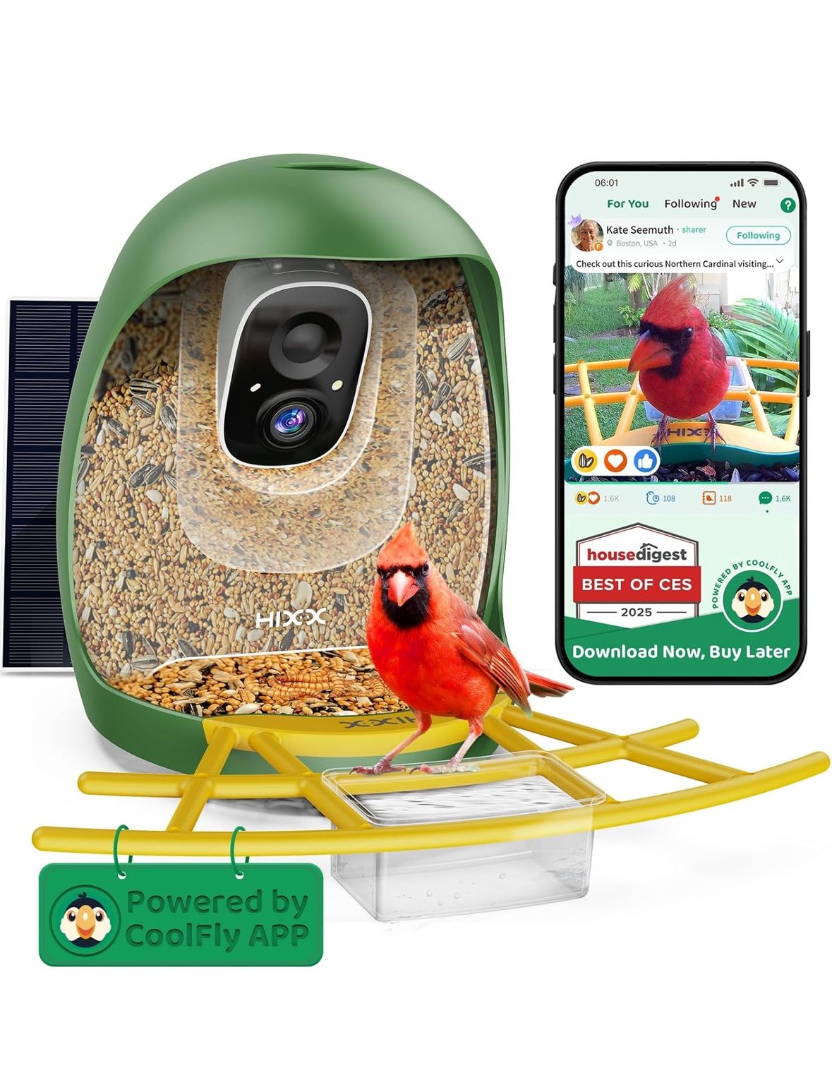 Smart Bird Feeder with Camera, Birdwatching Camera