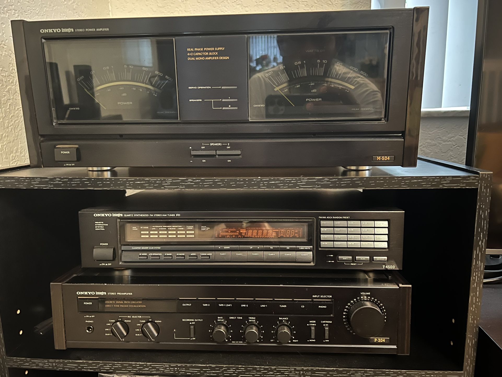 ONKYO POWWR AMPLIFIER M-504 CLASSIC PURE ENERGY GOOGLE SEARCH 🔍 THEN CONTACT ME