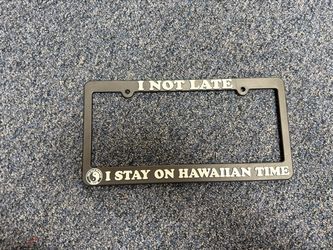 Black License frame Hawaii