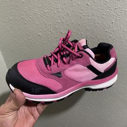 Caterpillar Womens Quake Pink Composite Toe Safety Shoes Size 7 