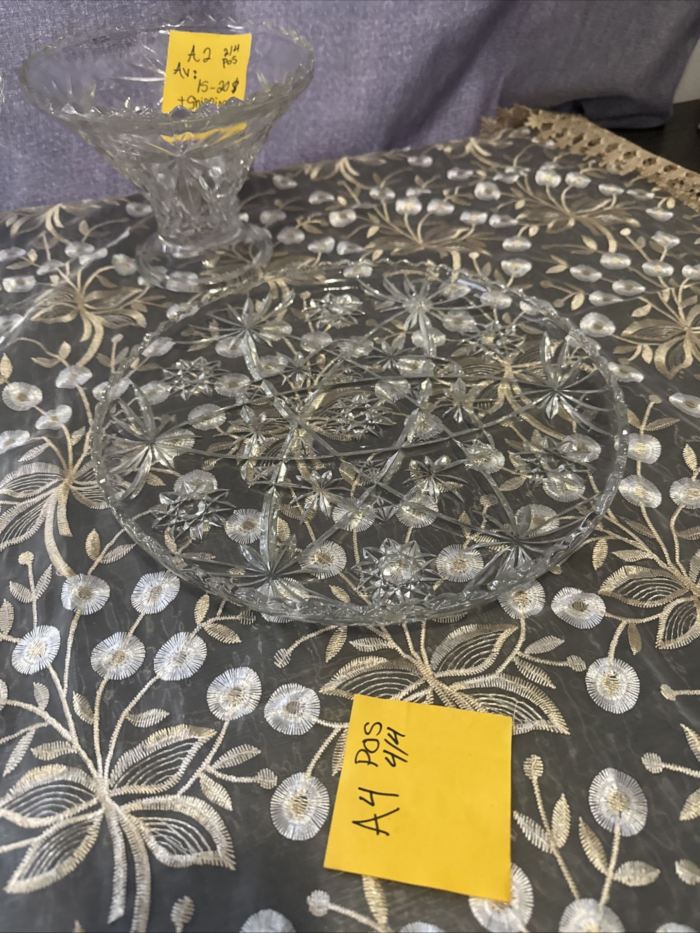 Anchor Hocking Early American Prescut serving platter
