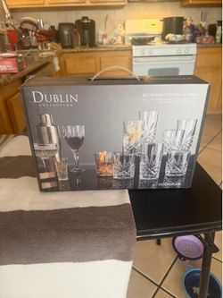 Dublin Set of 8 Crystal Rocks Glasses
