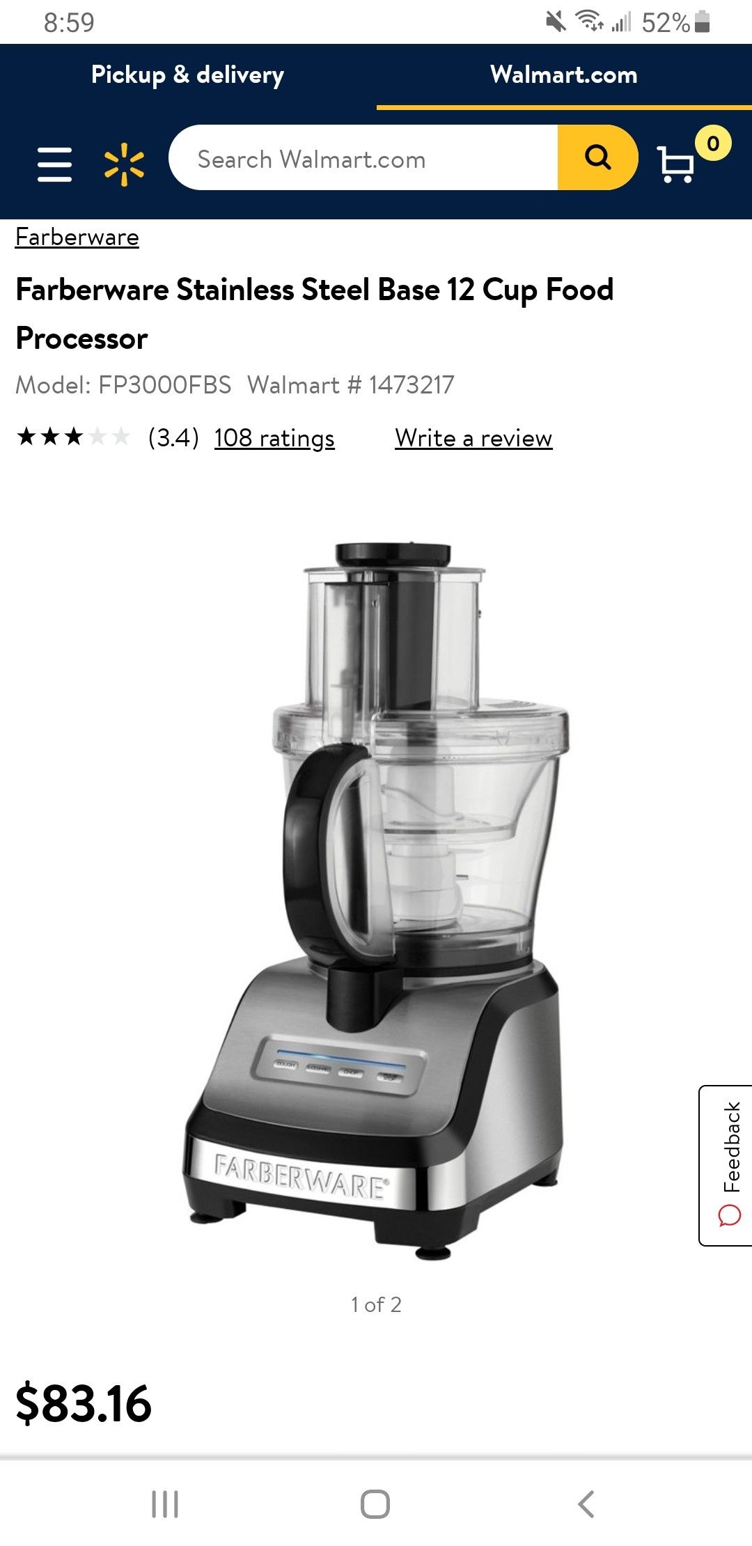Farberware 12 cup Food Processor