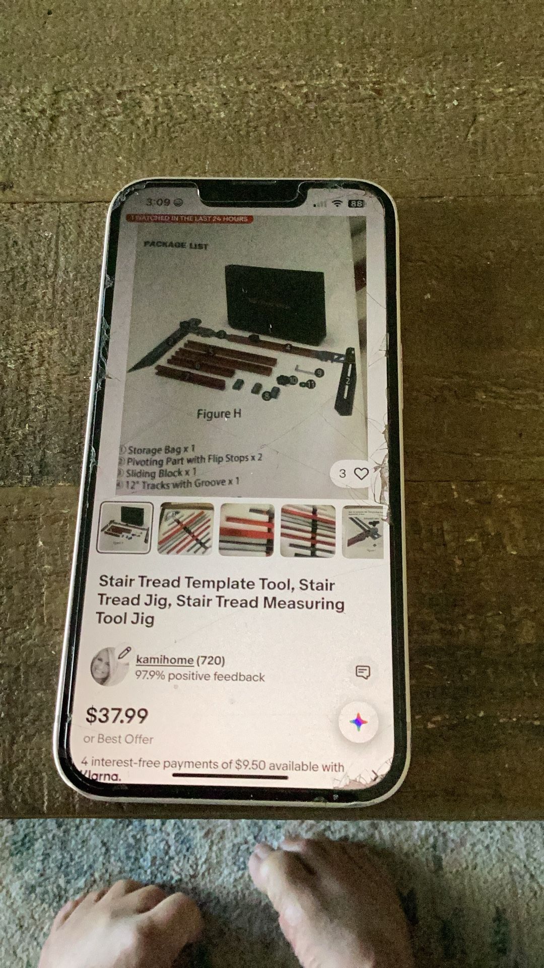 Stair Tread Template Tool Stair Tread Jig Stair Tread Measuring Tool