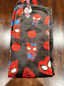 Spider-Man x Hello Kitty Plush Fleece Blanket