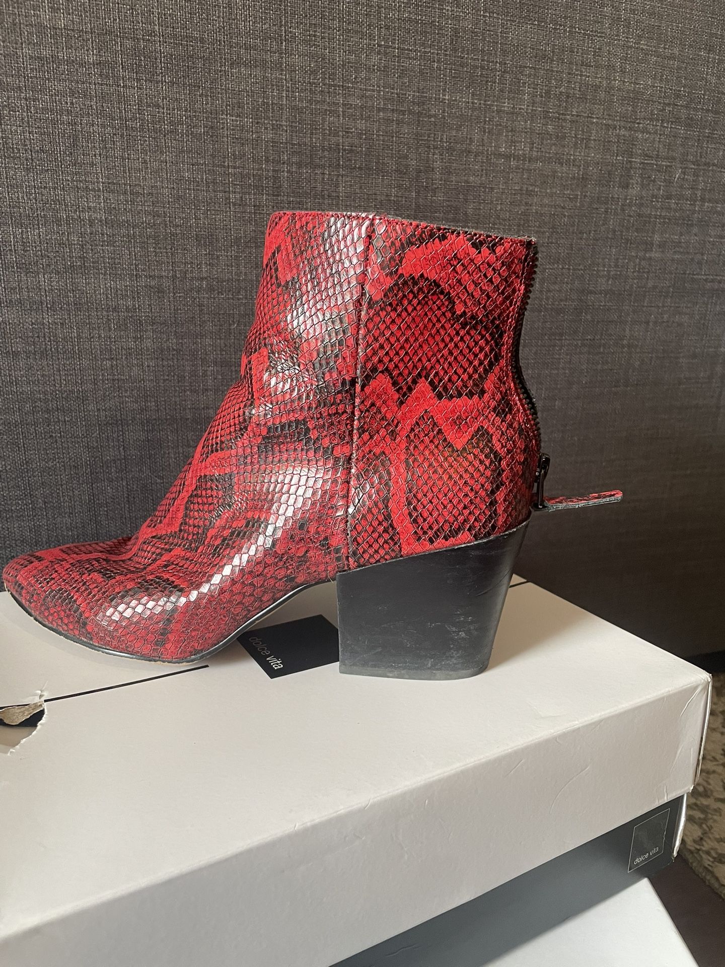 Red Snake Skin Dolce Vita