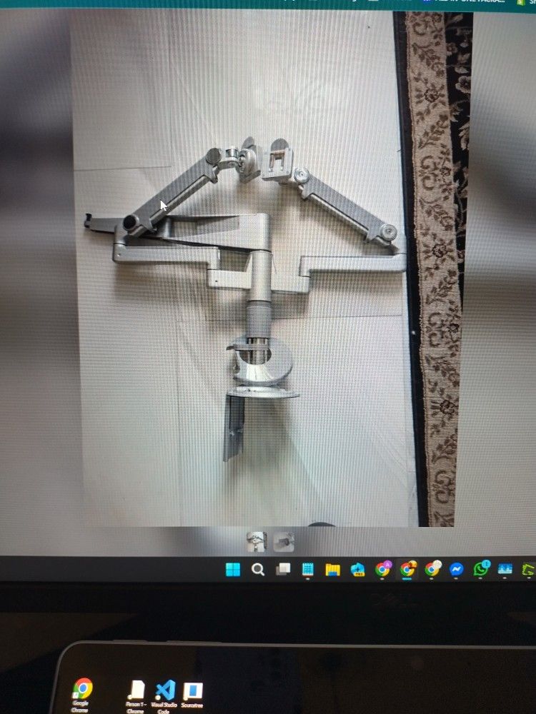 Humanscale M/Flex Dual-Monitor Mounting Arm with Additional Armarm