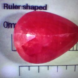 Two Red Pear Shape Rubies 3.51 Total Carat Wt