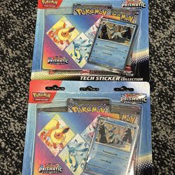 Pokemon Prismatic Evolutions Tech Sticker Collection Glaceon 3 Sealed Boosters