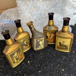 Vintage!Collection Set Of 5 JimBeamLimited Edition Classic Artists Collectible Bottles