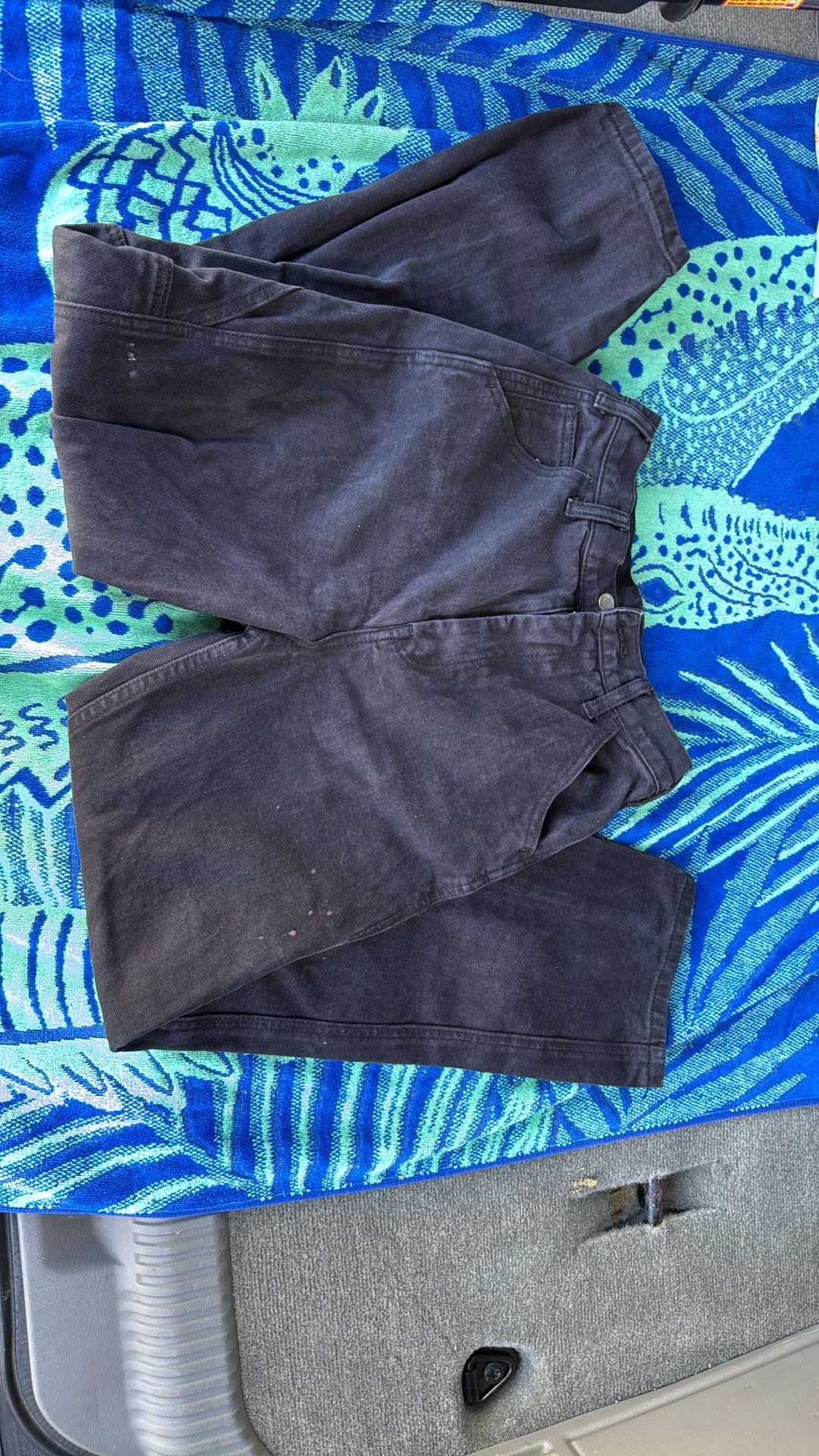 Black Cargo Work Pants 