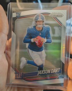 Jaxson Dart silver prizm rookie card