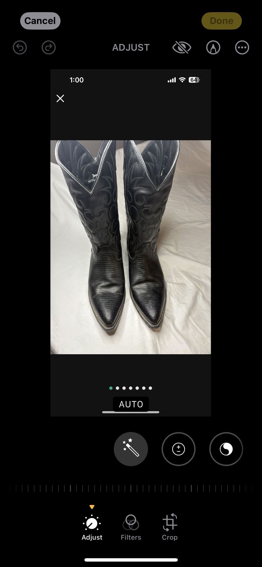 Laredo Black Western Boots