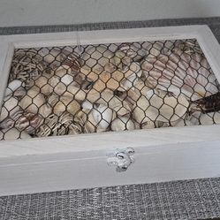 Wooden Box Full Of Scented Seashells 