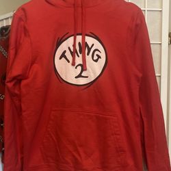Thing 2 sweater with hoodie size S
