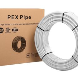 EFIELD 300 Ft 3/4-Inch Pex-b Pipe, White Color, NSF Certified for Potable, Hot and Cold Water-Plumbing Application with a Pipe Cutter (300ft