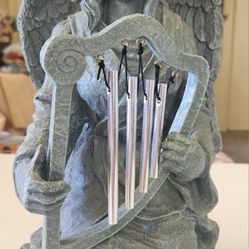 Angel statue wind chime