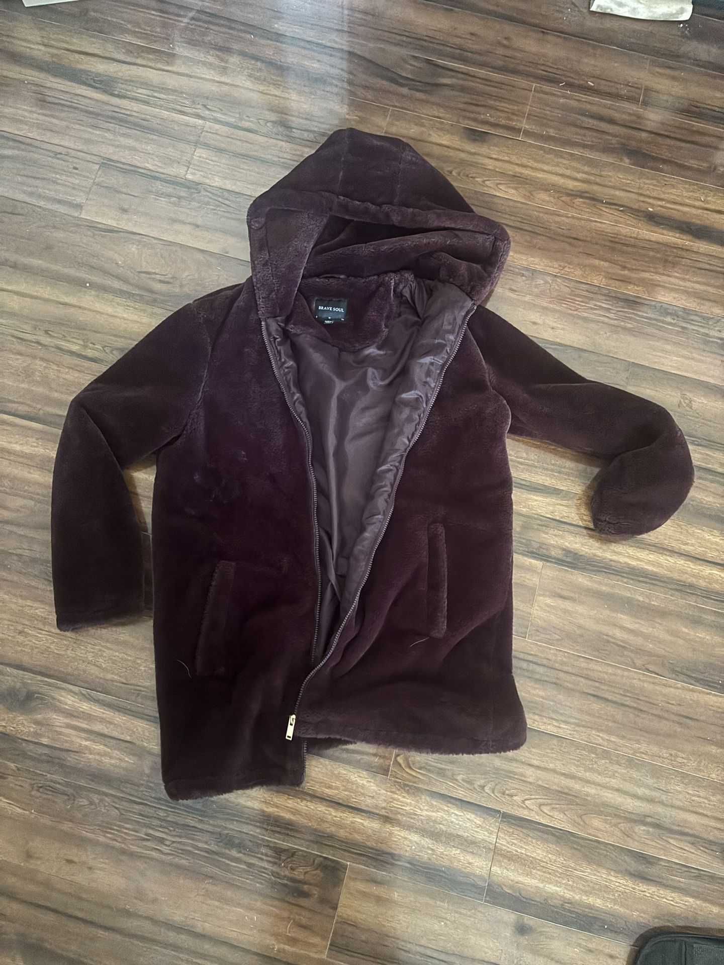 Pink And Purple Faux Fur Coat