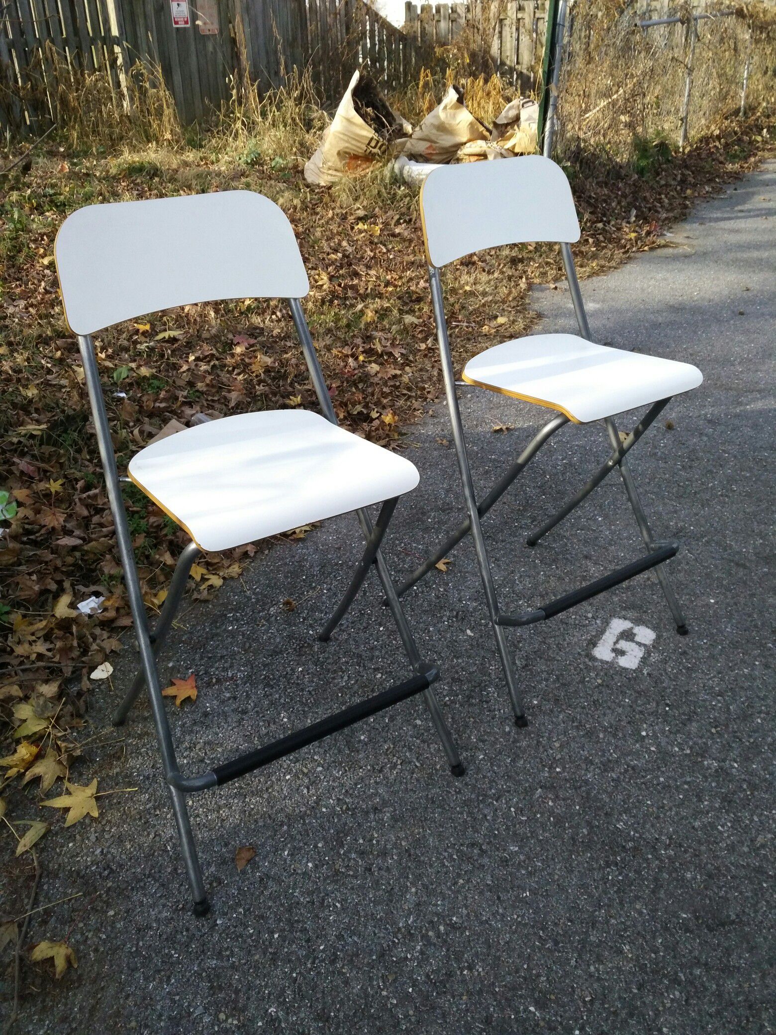 Set of Two Ikea stools bars