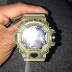 Olive green gshock watch