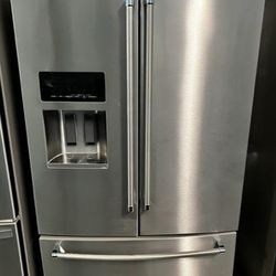 ‼️👀Kitchen Aid New Scratch&Dent Stainless French Door 36” Width  Fridge $2600     -15%Off‼️