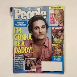 People Vintage Matthew McConaughey “Gonna Be Daddy”  Issue January 2008 Magazine