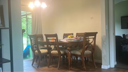 Make an offer on this real wood table! Needs to go!