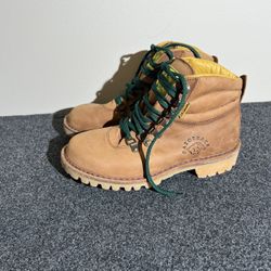 NEW Jim Green Woman Razorback Boots Lace-Up Water Resistant Full Grain Leather Size 8