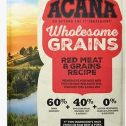 ACANA Wholesome Grains Red Meat & Grains Recipe Dry Dog Food, 22.5 lbs.