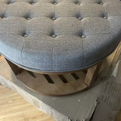 New 32” Ottoman Grey Color 