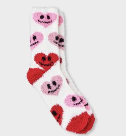 Smiley Hearts Valentine’s Socks