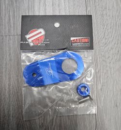 BRAND NEW PASSWORD JDM EK DC S2K BLUE CNC BILLET ALUMINUM RADIATOR STAY MOUNT BRACKET+WASHER KIT