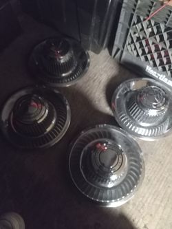 Rally rims off 1983 Chevy Corvette all 4 rims center caps as is 3 beute rings