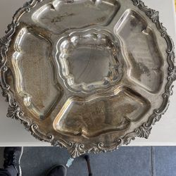 VINTAGE LARGE CENTER TABLE REVOLVING TRAY