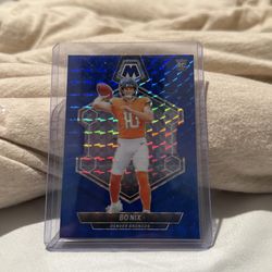 2024 Panini Mosaic True Blue Rookie Bo Nix /99