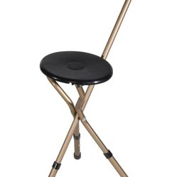 Drive adjustable height folding cane seat in bronze