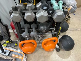 Dumbbells and kettle bells