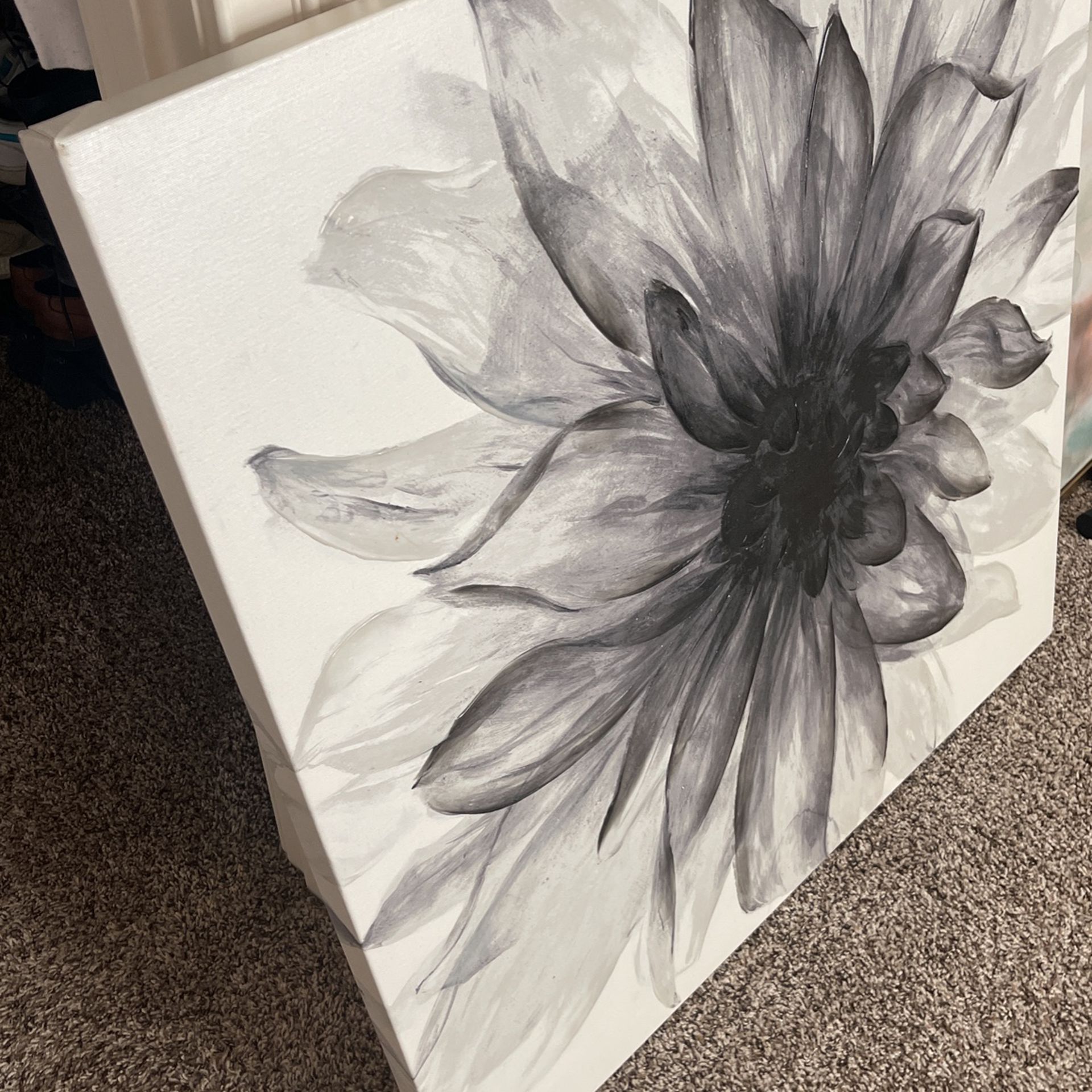 canvas flower from Home Goods 
