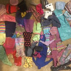 62 Pieces Of Doll Clothes And Shoes For Barbie