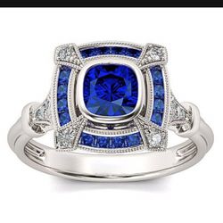 *SALE* Sapphire Blue Engagement Ring  Sizes 7/8/9/10 *See My Other Items *