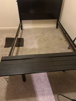 Queen bed frame with bench