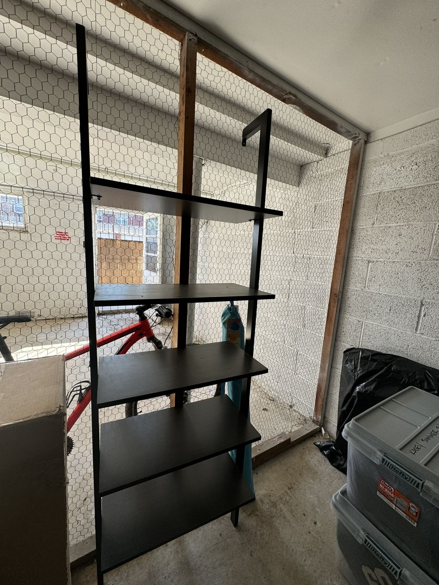 Modern 5 Shelf Ladder Bookcase
