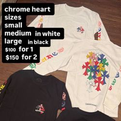 MULTICOLOR CHROME HEARTS LONG SLEEVE tee