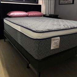 Queen Size Mattress Pillow Top 14” Inches  Excellent Comfort Also Available: Twin, Full, And King New From Factory With Its Plastic Same Day Delivery 