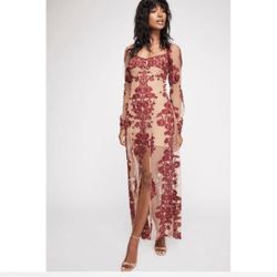BNWT For Love & Lemons Temecula Embroidered Maxi Dress - Medium