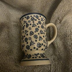 Polish Pottery Footed Cup