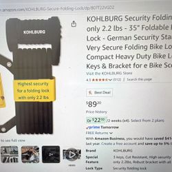 Kohlburg Bike Lock