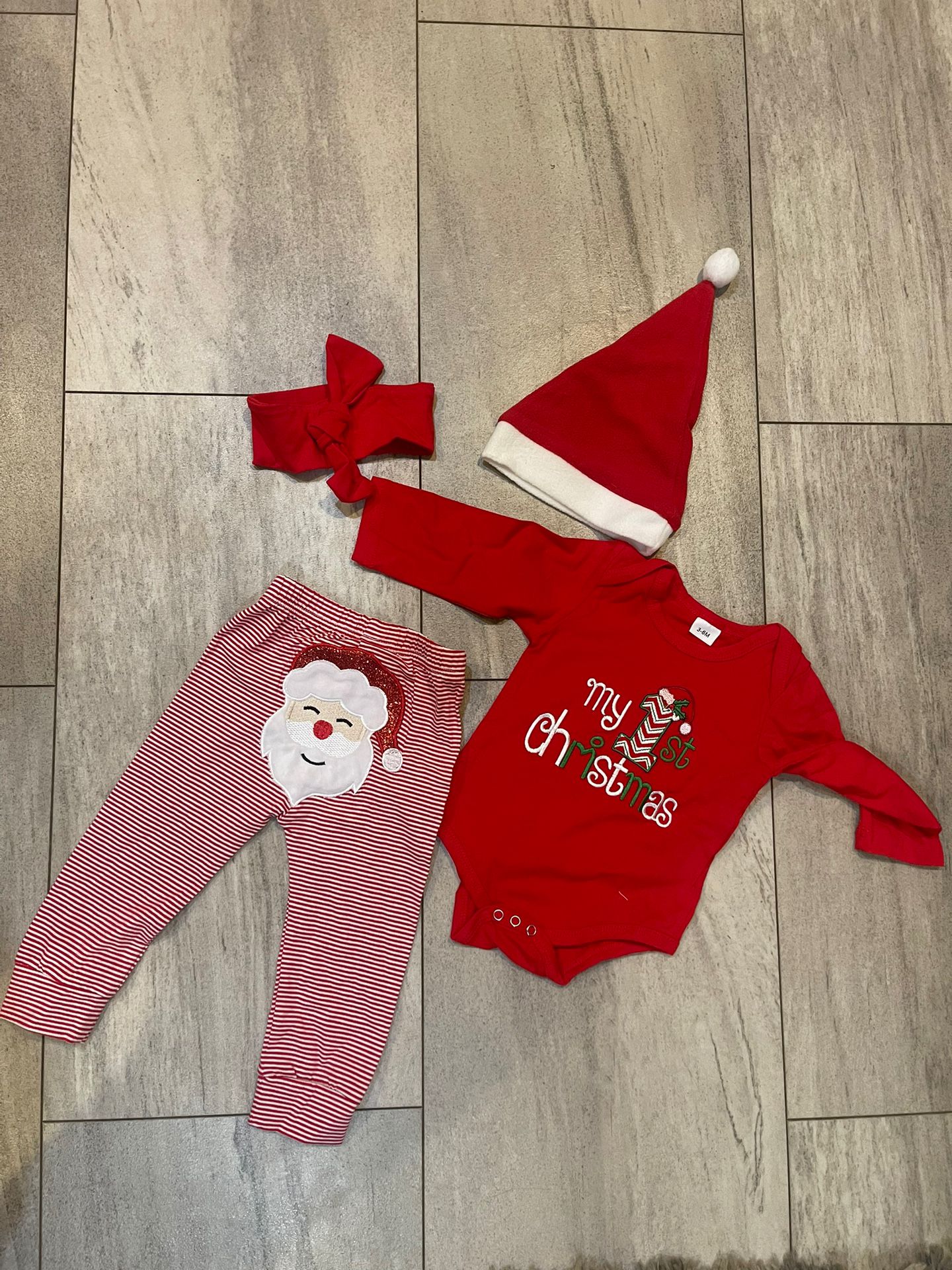 Baby Girl Boy Christmas Outfit My 1st Christmas Baby Boy Infant New Year 4 Pcs Set