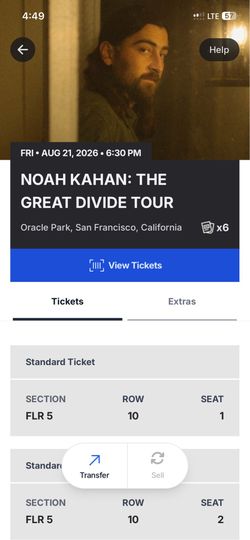 Noah Kahan  The Great Divide Tour Friday August 21th
